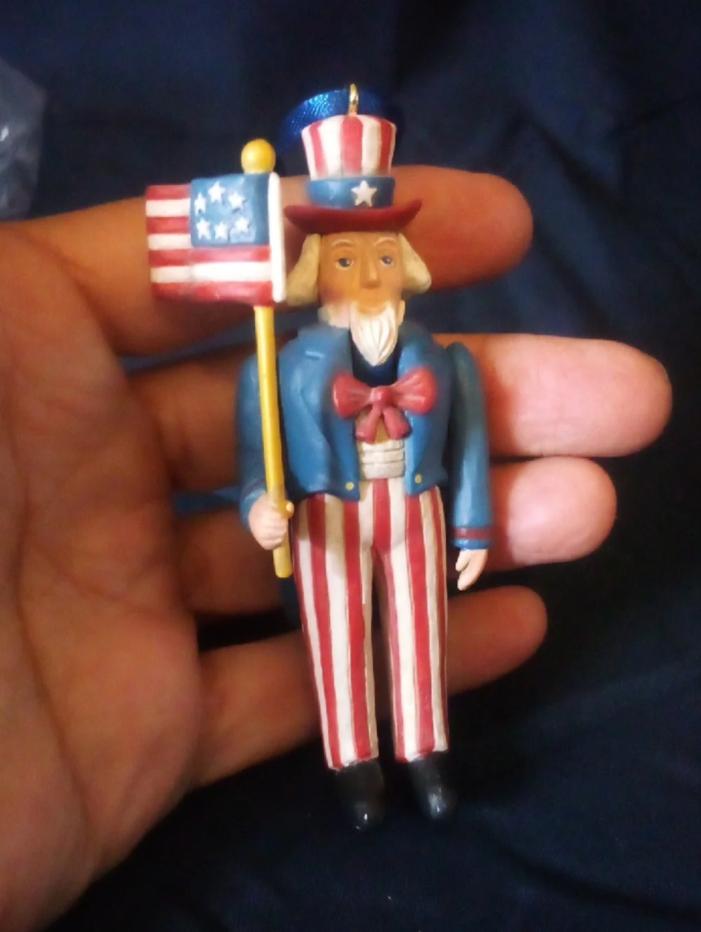 Patriotic Hallmark Uncle Sam tin 1984 And nutcracker 2003